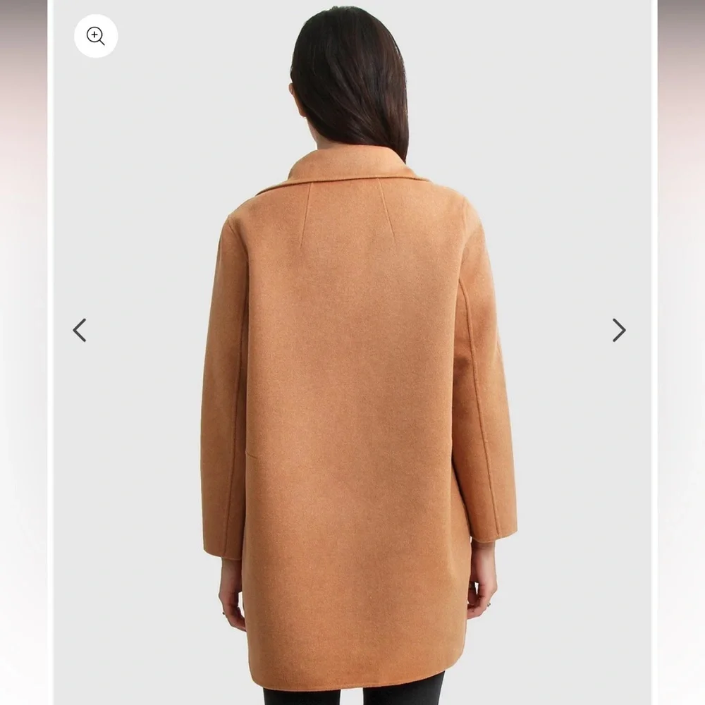 Belle & Bloom Ex-Boyfriend Wool Blend Oversized Jacket Camel Large brown coat - Picture 4 of 11